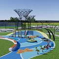 Scenic Park Landscape With Green Spaces Walking Trails And Water Features