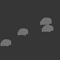 Multiple Cars Driving On Curved Track With Different Colors And Models