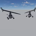 Two Drones Flying in Open Sky With Blue Background And White Clouds