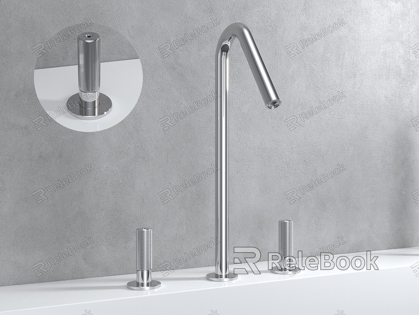 Light luxury faucet high bend double switch faucet model