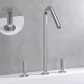 Light luxury faucet high bend double switch faucet 3d model