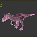 Detailed Realistic 3D Rendered Dinosaur With Red Brown Striped Skin In Lifelike Standing Pose