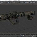 Bazooka Sci-fi Fire Cyberpunk Rocket Grenade Launcher RPG Air-to-Air Missile Low Face Number Low Model Simple Model Game Movie Level 3d model