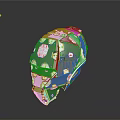 Futuristic Tactical Weapon Helmet With Metallic Armor Plates And Advanced Combat Design Features