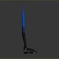 Black Golf Putter With Blue Shaft And Brand Logo Design