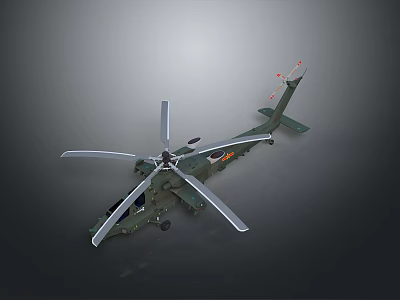Green Helicopter Model Supporting Space Mission Operations And Astronaut Recovery 3d model
