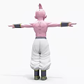 Pink Skinned Bald Character With Arms Outstretched White Baggy Pants Yellow Belt And Dark Cuffs
