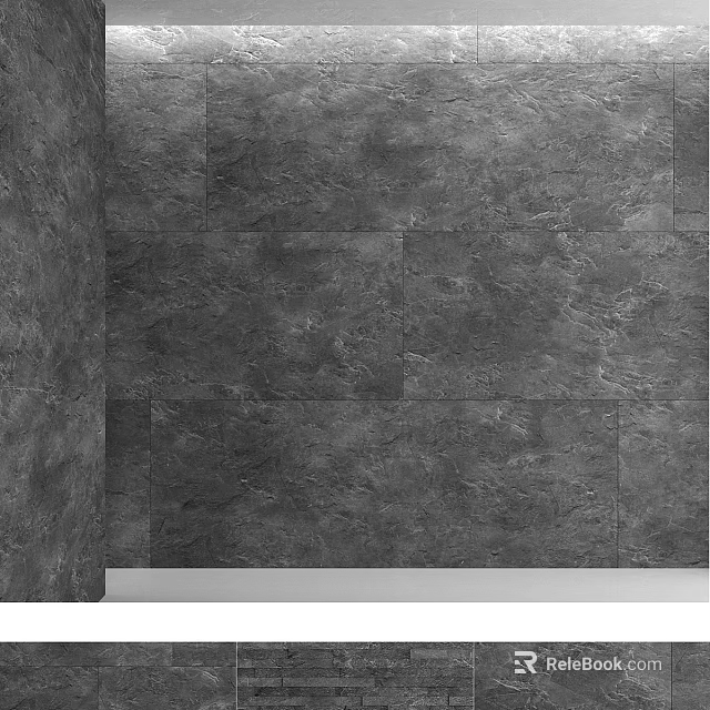 Modern Bathroom Chandelier With Gray Tile Wall And Interior Design 3d model 