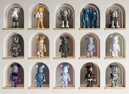 Violence Bear Toy Doll Toy Wall KAWS Handset 3d model