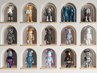 Violence Bear Toy Doll Toy Wall KAWS Handset 3d model