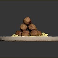 Packed Meatball Meatball Meatball Beef Meatball Pork Meatball Meatball Vegetable Meatball Western Food 3d model