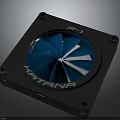 Katana Electronic Cooling Fan With Blue Blades And Black Frame