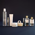 Essential Daily Cleaning Products Including Bottles Tubes Jars and Cleaning Brushes