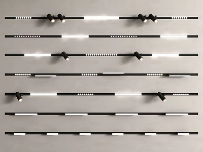 Modern Downlights and Spotlights with Various Styles for Home Ceiling Lighting 3d model