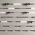 Modern downlight spotlight magnetic attraction track light magnetic attraction track light linear light without main light 3d model