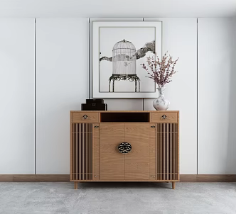 New Chinese-style Side Cabinet End View Cabinet 3d model