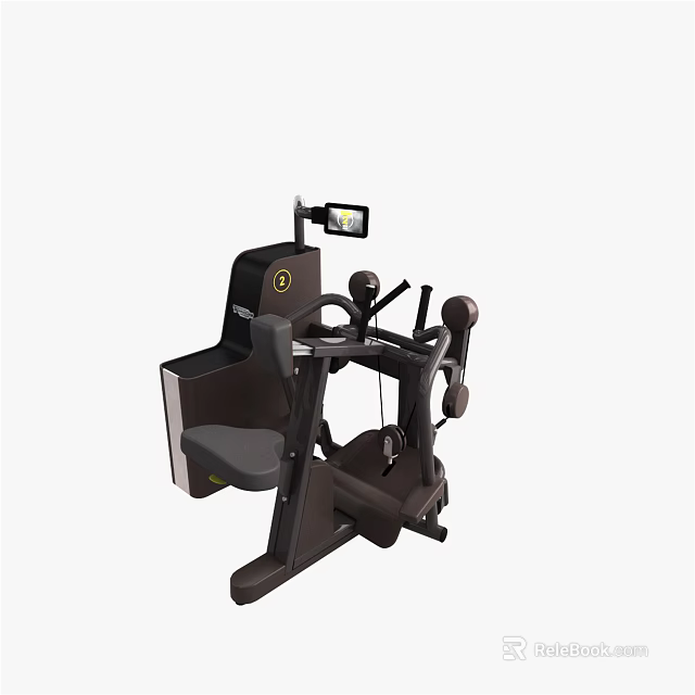 Seated Chest Press Fitness Equipment With Digital Display And Ergonomic Handles 3d model 