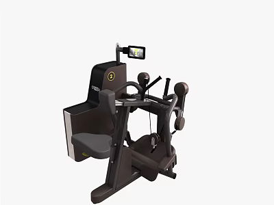 Seated Chest Press Fitness Equipment With Digital Display And Ergonomic Handles 3d model