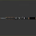 Modern Tactical Sniper Rifle With Orange Body Black Components And Scope