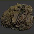 Natural Stone with Rough Surface Earthy Color Tones and Distinct Textural Features