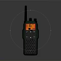 Green And Black Doorbell Featuring Antenna Orange Screen Digital Display Buttons And Grille