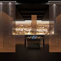 Museum Exhibition Hall Interior With Display Cases Artifacts Visitors Wall Paintings And Lighting
