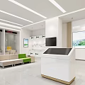 Modern Bank Lobby Interior With Self Service Kiosks And Comfortable Seating