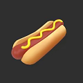 Delicious Hot Dog With Soft Bun Sausage And Yellow Mustard Topping