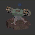 rocket turret anti-aircraft rocket sci-fi anti-aircraft gun rocket tower 3d model