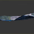 Mountainous Terrain With Rolling Hills Green Vegetation And Blue Water Bodies