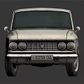 White Vintage Classic Sedan Car With Retro Design And Smooth Exterior
