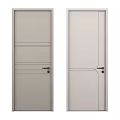 Modern Interior Hinged Doors Featuring Different Panel Patterns And Light Tones 3d model