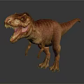 Ferocious Reddish Brown Reptile Dinosaur With Open Mouth And Sharp Teeth