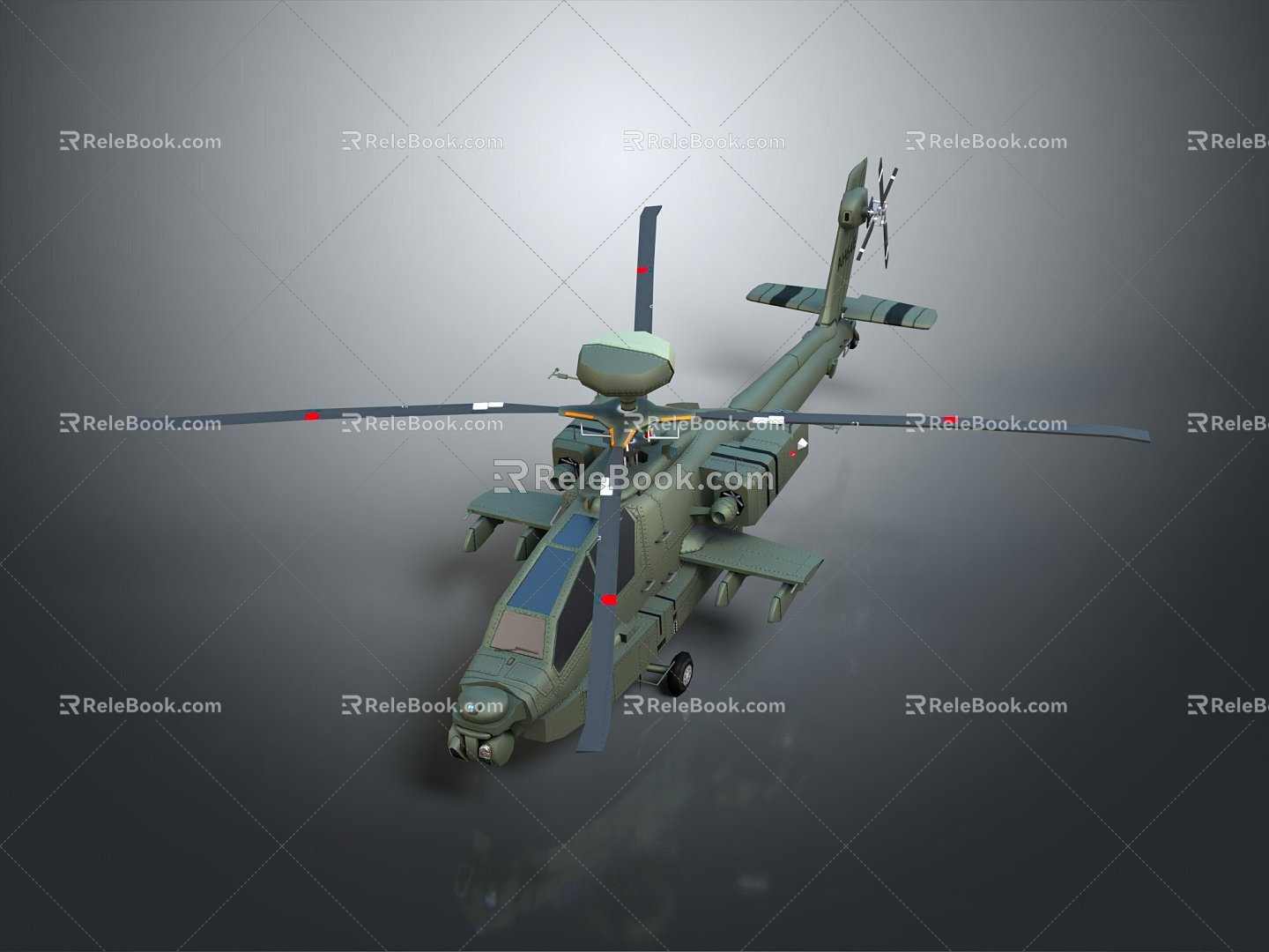 Modern Helicopter Gunship Helicopter Aircraft Gunship Combat Helicopter 3d model