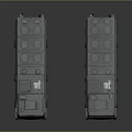 Two Heavy Duty Military Vehicles With Roof Mounted Equipment And Antennas