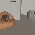 Modern Lazy Sofa Fabric Bean Bag Bean Bag Lazy Sofa Casual Single Sofa 3d model