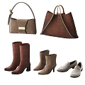 Stylish Winter Coats with Trendy Handbags and Leather Boots for Fashionable Outfits