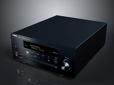 Yamaha Black Digital AV Receiver With Control Knobs And Display Screen 3d model
