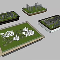Commercial Equipment For Architectural Scale Models With City Design And Green Spaces