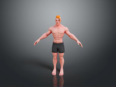 Male Character Trendy Man Trendy Spirit Boy Beach Handsome Bodybuilding Man Bodybuilding Man Bodybuilding Man Fashion Man 3d model