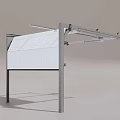 Modern Outdoor Canopy With Transparent Top And Sturdy Metal Frame Structure 3d model