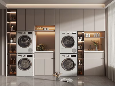 Modern Bathroom Cabinet Design With Wooden Frame Storage Drawers And White Countertop 3d model
