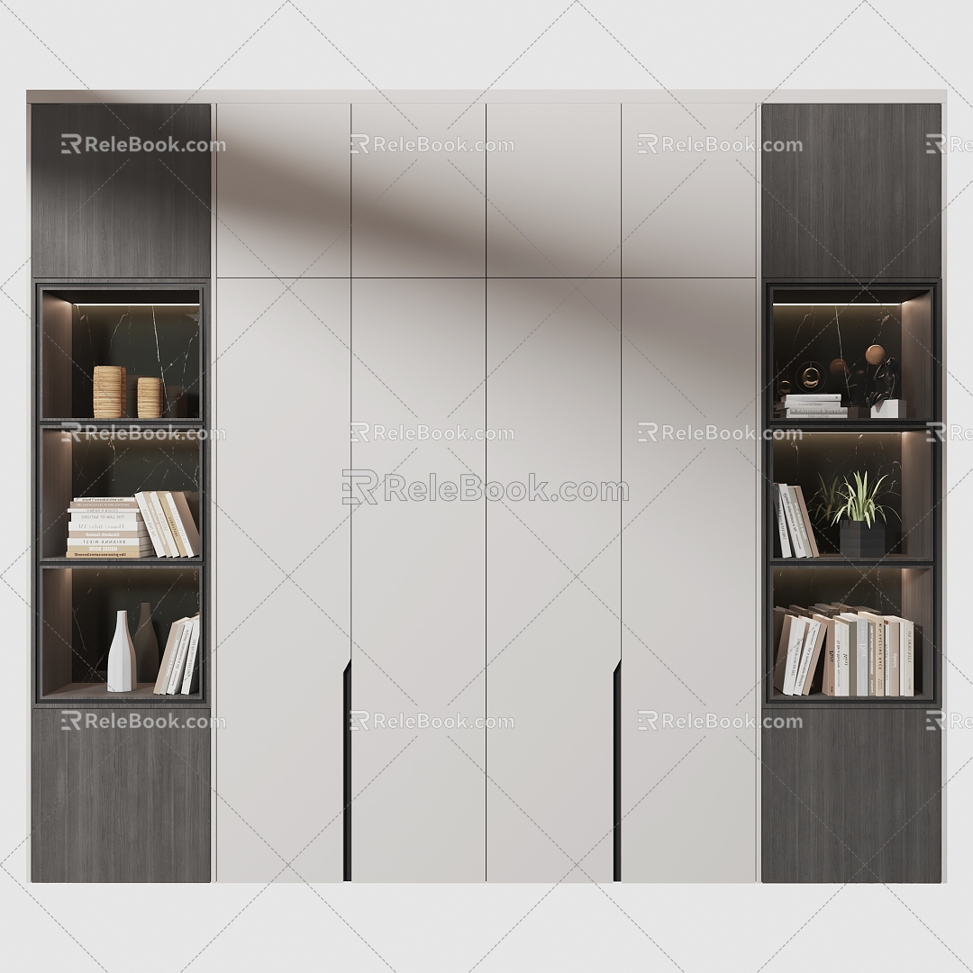 Decorative Cabinet Study Decorative Cabinet Bookcase Decorative Cabinet Ornaments 3d model