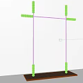 Modern Metal Clothes Hanger With Black Frame Brown Bead Decoration And Minimalist Design