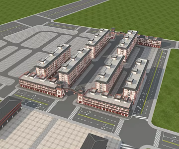 New Chinese Commercial Street 3d model