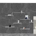 Modern background wall Stone background wall 3d model