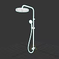 Modern Stainless Steel Shower System With Overhead Head And Handheld Sprayer