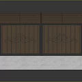 Covered Station With Ornate Metal Railings Glass Roof Concrete Base And Tile Floor