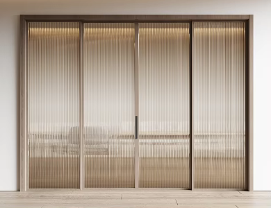 Minimalist glass door Changhong glass door kitchen door balcony door sliding door 3d model