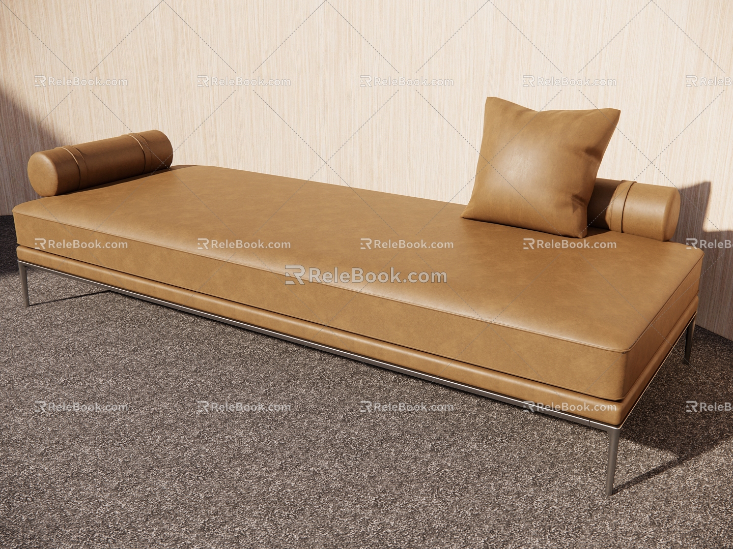 Modern Sofa Bed Rest Bed Changsha Lazy Sofa Leather Sofa Bed 3d model